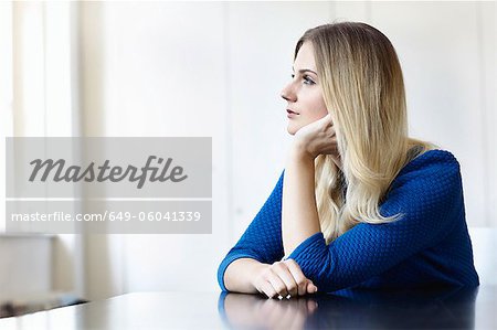 Businesswoman sitting at desk