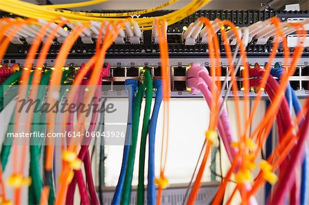 Cables in server room