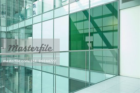 Balcony in empty office block