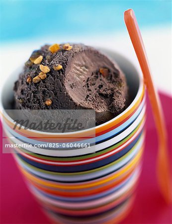 Dark chocolate and orange ice cream