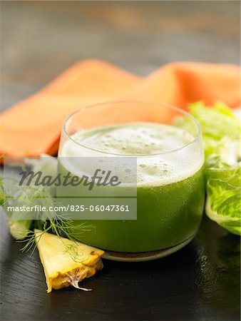 Celery,pineapple and lettuce smoothie