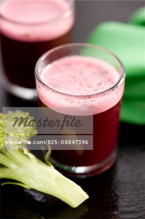 Jus de betterave, brocoli et betterave