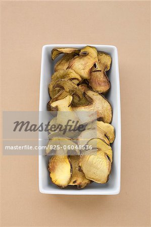 Dish of sliced boletus mushrooms