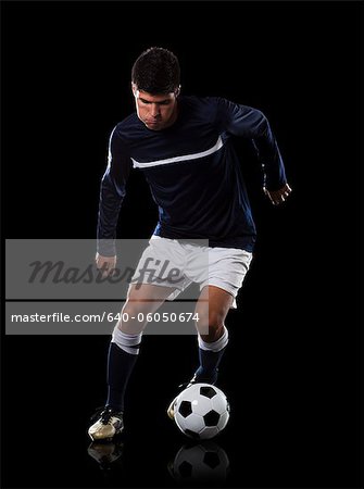 man playing soccer