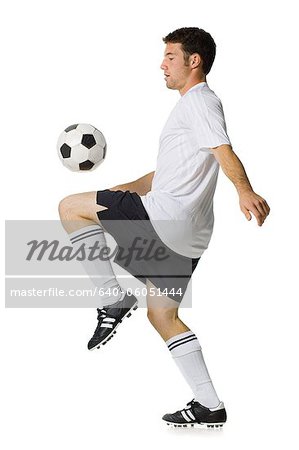 man with soccer ball