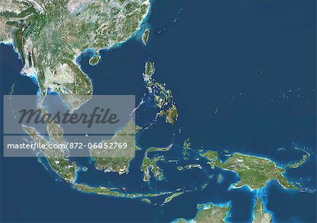 Southeast Asia, True Colour Satellite Image. Southeast Asia true colour satellite image. This image was compiled from data acquired by LANDSAT 5 & 7 satellites. Southeast Asia, True Colour Satellite Image. Southeast Asia true colour satellite image. This image was compiled from data acquired by LANDSAT 5 & 7 satellites.