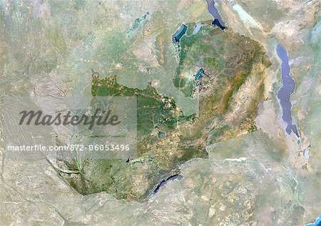 En Zambie, l'Afrique, véritable couleur Satellite Image avec masque. Vue satellite de la Zambie (avec masque). Cette image a été compilée à partir de données acquises par les satellites LANDSAT 5 & 7. En Zambie, l'Afrique, véritable couleur Satellite Image avec masque. Vue satellite de la Zambie (avec masque). Cette image a été compilée à partir de données acquises par les satellites LANDSAT 5 & 7.