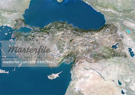 Turkey, Asia, True Colour Satellite Image With Mask. Satellite view of Turkey (with mask). This image was compiled from data acquired by LANDSAT 5 & 7 satellites. Turkey, Asia, True Colour Satellite Image With Mask. Satellite view of Turkey (with mask). This image was compiled from data acquired by LANDSAT 5 & 7 satellites.