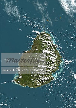 Mauritius, True Colour Satellite Image. Mauritius, true colour satellite image, taken on 19 August 1999, by the LANDSAT 7 satellite.