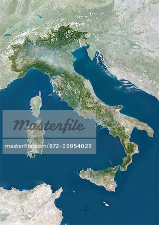 Satellite View of Italy