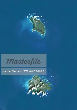 Antigua et Barbuda, Image Satellite de la couleur vraie
