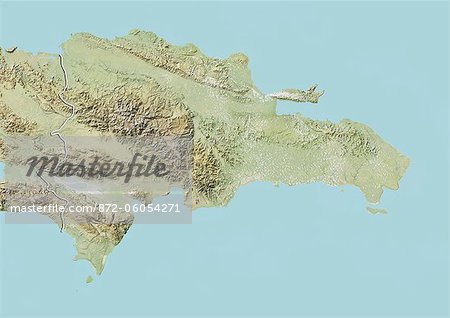 République dominicaine, carte de Relief avec bordure République dominicaine, carte de Relief avec bordure