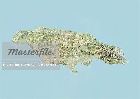 Jamaïque, carte en Relief