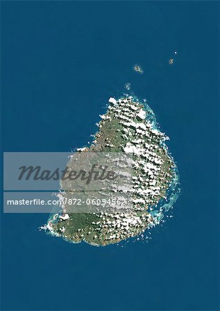 Mauritius, True Colour Satellite Image
