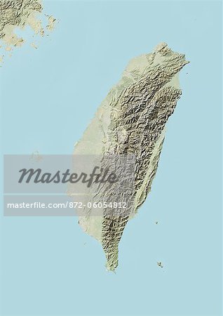 Taiwan, carte en Relief Taiwan, carte en Relief