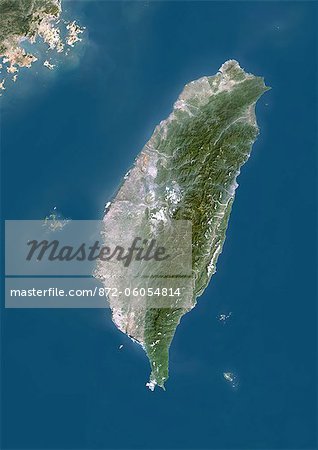 Taiwan, Image Satellite de la couleur vraie