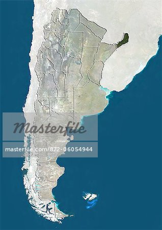 L'Argentine et la Province de Misiones, Image Satellite de la couleur vraie