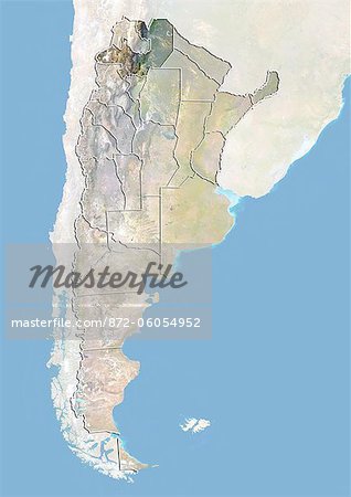 Argentinien und die Provinz Salta, Satellitenbild mit Bump-Effekt