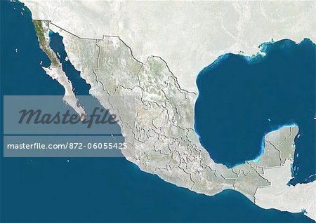 Mexiko und den Bundesstaat Baja California, True Colour-Satellitenbild