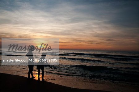 Tropical sunset on the beach