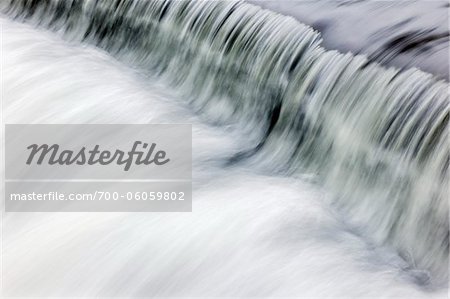 Close-Up of Fast Flowing Waterfall