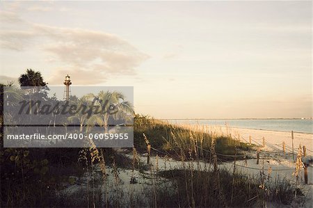 Sanibel Lighthouse - late afternoon on the beach