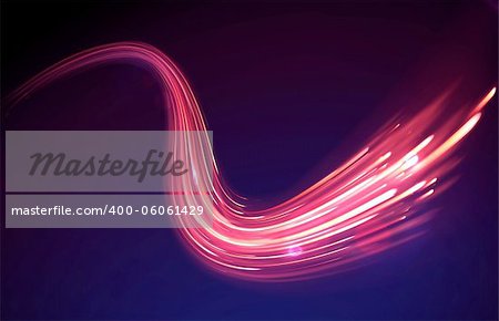 Vektor-Illustration mit verschwommenen magische Neonlicht rot abstrakt geschwungene Linienführung