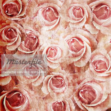 Grunge shabby Roses Background