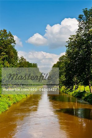 Straight Irrigation Canal in Southern Bavaria
