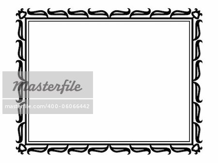 Vector simple abstract tulip ornamental frame pattern