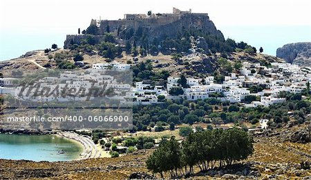 Ancient greek town Lindos on the Rhodes island