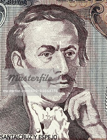 Eugenio Espejo (1747-1795) on 500 Sucres 1988 Banknote from Ecuador. Medical pioneer, writer and lawyer of mestizo origin in colonial Ecuador.