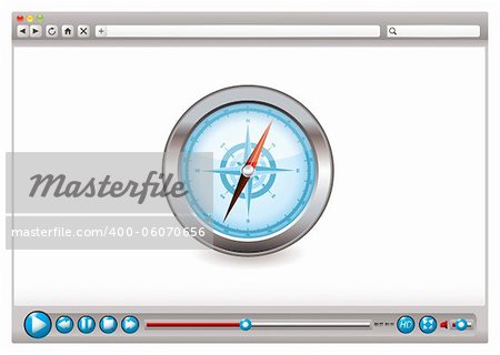 Internet web browser concept with compass navigation icon