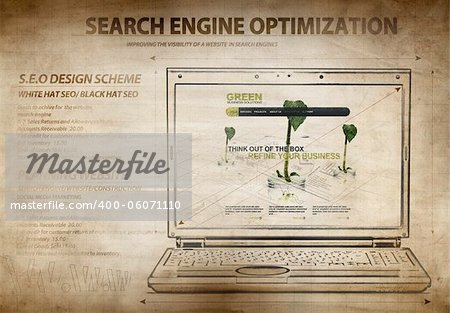 Sketch of Search engine optimization scheme-NOTE:All texts,elements,photos are created by me.You can see some of the photos used in my galery.