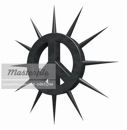 pacific symbol with thorns - 3dillustration