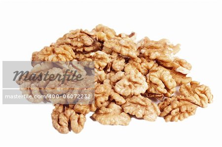 Walnuts isolated on a white background