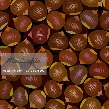 vector seamless brown chestnut snack background pattern