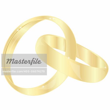 Gold wedding rings. Also available as a Vector in Adobe illustrator EPS format, compressed in a zip file. The vector version be scaled to any size without loss of quality.