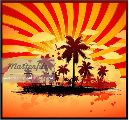 Tropical summer design background