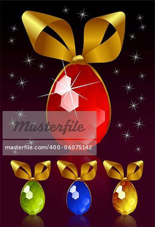 Jewel egg with golden bow