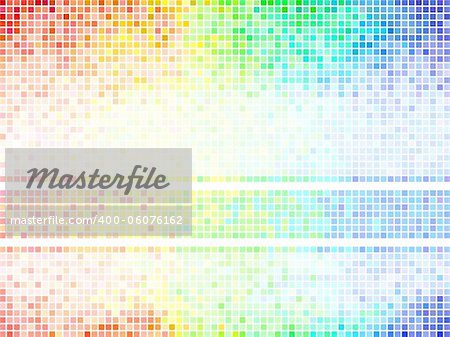 Multicolor abstract  tile background. Square pixel mosaic vector