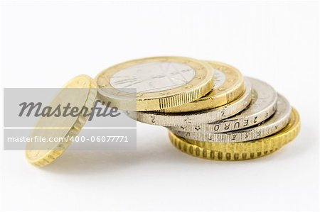 Stack of euro coins