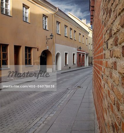 "Stikliu" medieval street at old town in Vilnius, Lithuania