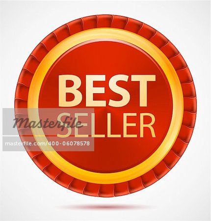 Best seller, red label, vector illustration eps10