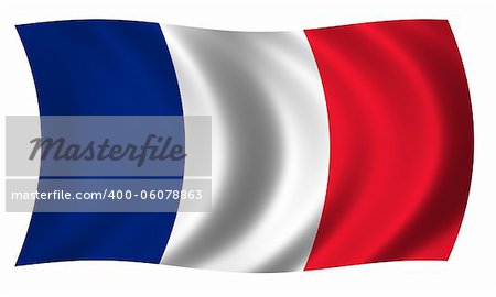 Flag of France waving