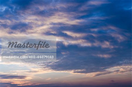 storm  with dark clouds in the evening