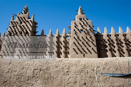 The Great Mosque of Djenné is the largest mud brick or adobe building in the world and is considered to be the greatest achievement of the Sudano-Sahelian architectural style.