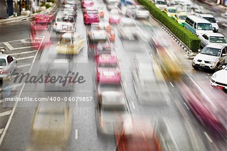 Heavy traffic on the streets. Thailand, Bangkok