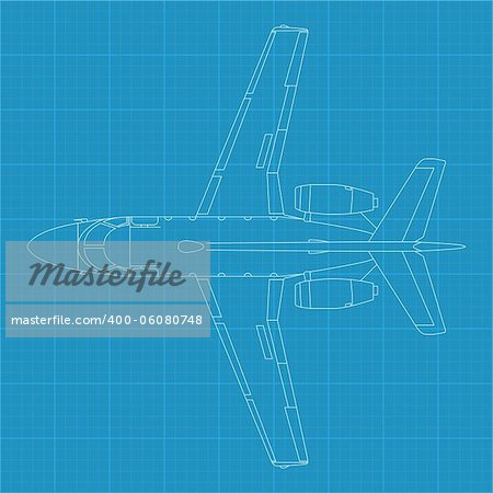 high detailed vector illustration of modern civil airplane