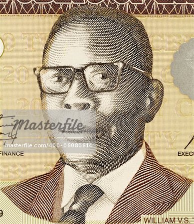 William Tubman (1895-1971) on 20 Dollars 2009 Banknote from Liberia. 19th President of Liberia during 1944-1971.